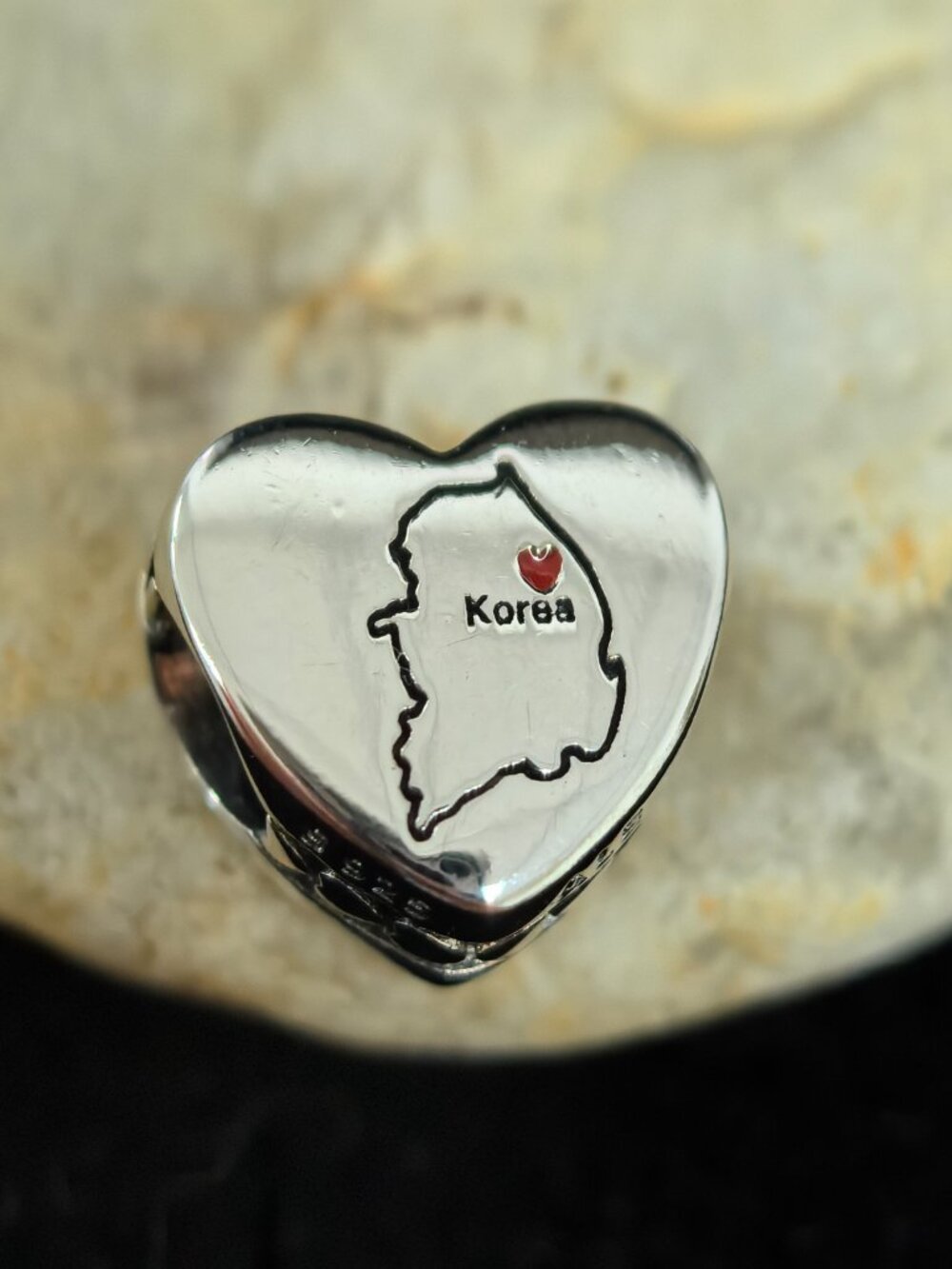 Pandora Korea Exclusive Travel Heart Charm Pendant, S925 Silver Jewelry